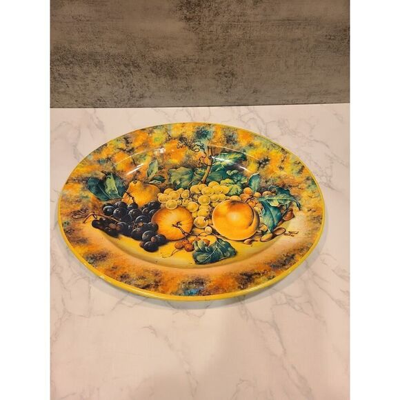 Vintage Daher Decorated Ware Tin Fruit Oval Serving Platter 13" x 10.5" England - Picture 9 of 10